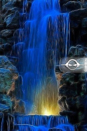   3D Neon Waterfall