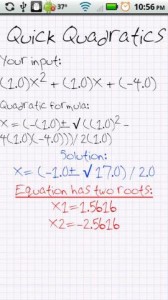 Quick Quadratics