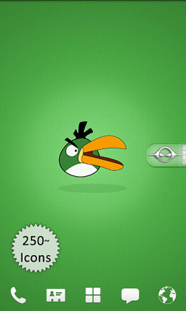 Green Angry Bird (Go Launcher Ex)