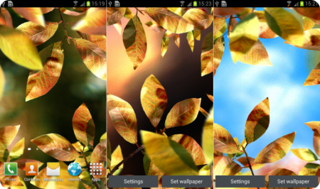 FRESH LEAVES LIVE WALLPAPER -    ANDROID
