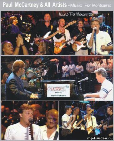 Paul McCartney with all artists-Live Music For Montserrat Mp4 / AVI (video)