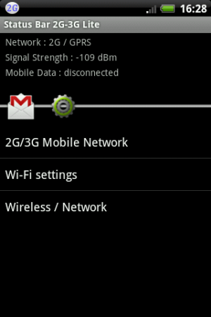 Status Bar 2G-3G