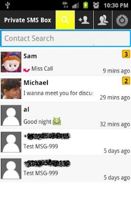 Private SMS MMS Calls