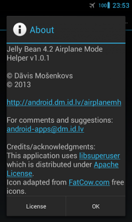 Jelly Bean 4.2 Airplane Mode Helper
