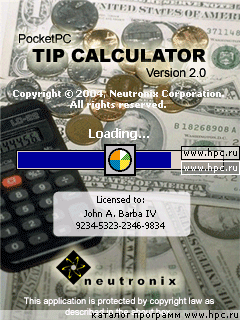 PocketPC Tip Calculator