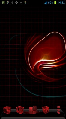 Next Launcher 3D Red Swirl HD