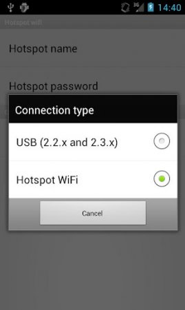 Wifi Hotspot, usb tether