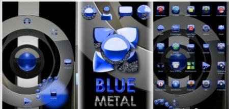 NEXT LAUNCHER Blue Metal THEME