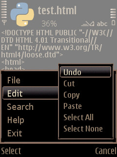 S60 HTML Editor