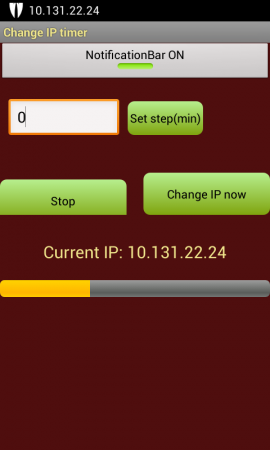 Change IP timer