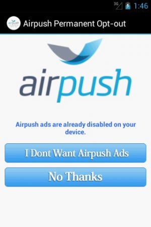 Airpush opt out app