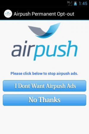 Airpush opt out app