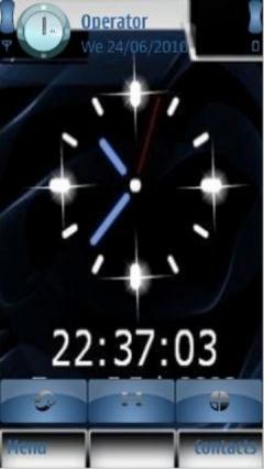 Black Sparkles Clock