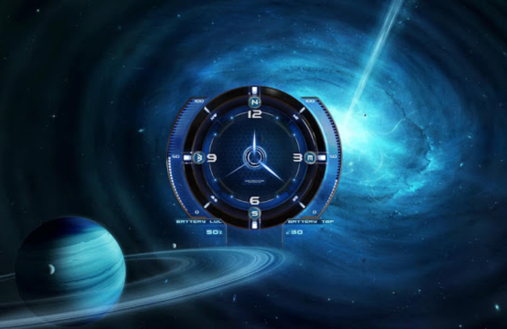 Blue Theme Planet Compass 1.7 Live Wallpaper.