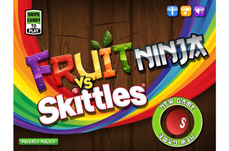 Fruit Ninja vs Skittles 