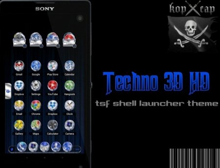 Techno 3D HD TSF SHELL Launcher