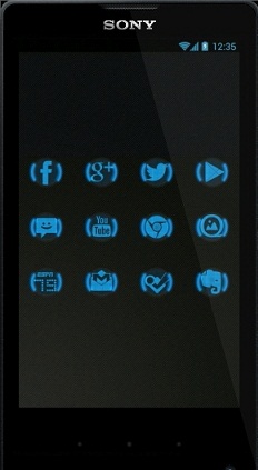 Blue Glow Icon Pack