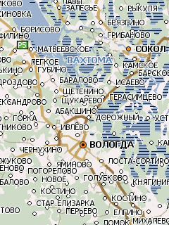 Карта Вологодской области для программы GPS 