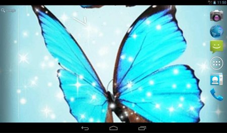 Cyan Butterfly Live Wallpaper